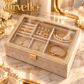 Velvet Jewelry Box with Glass Lid — view 1
