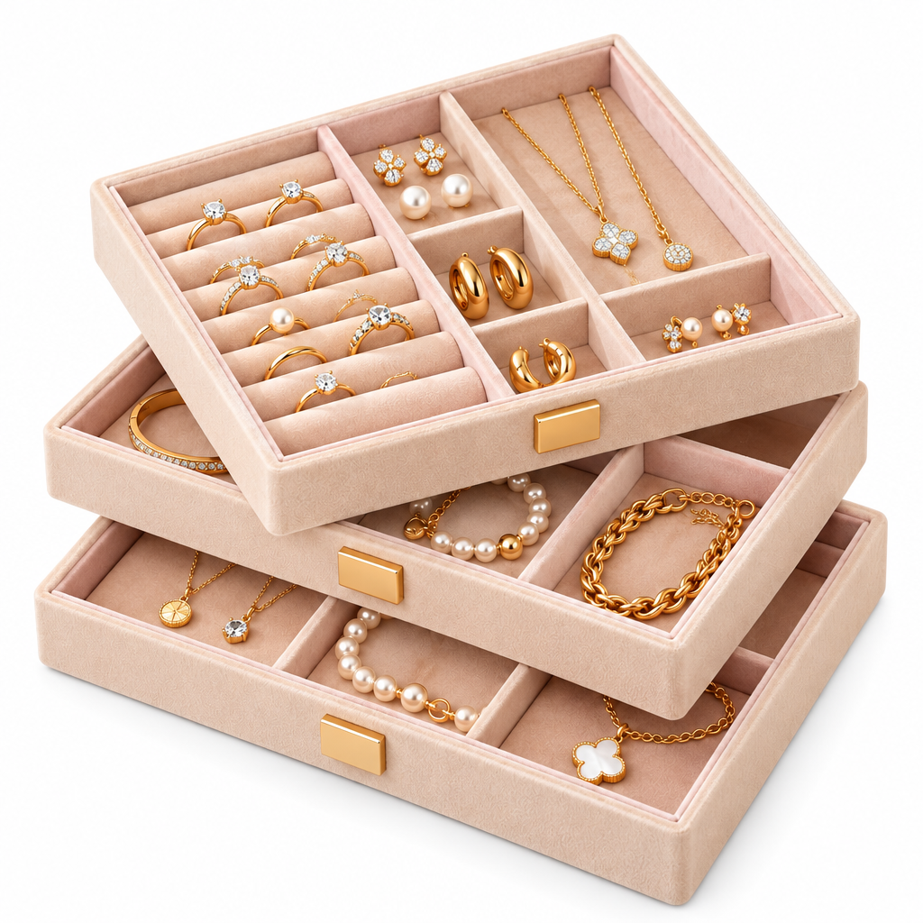 Stackable Jewelry Drawer Tray Set — view 4