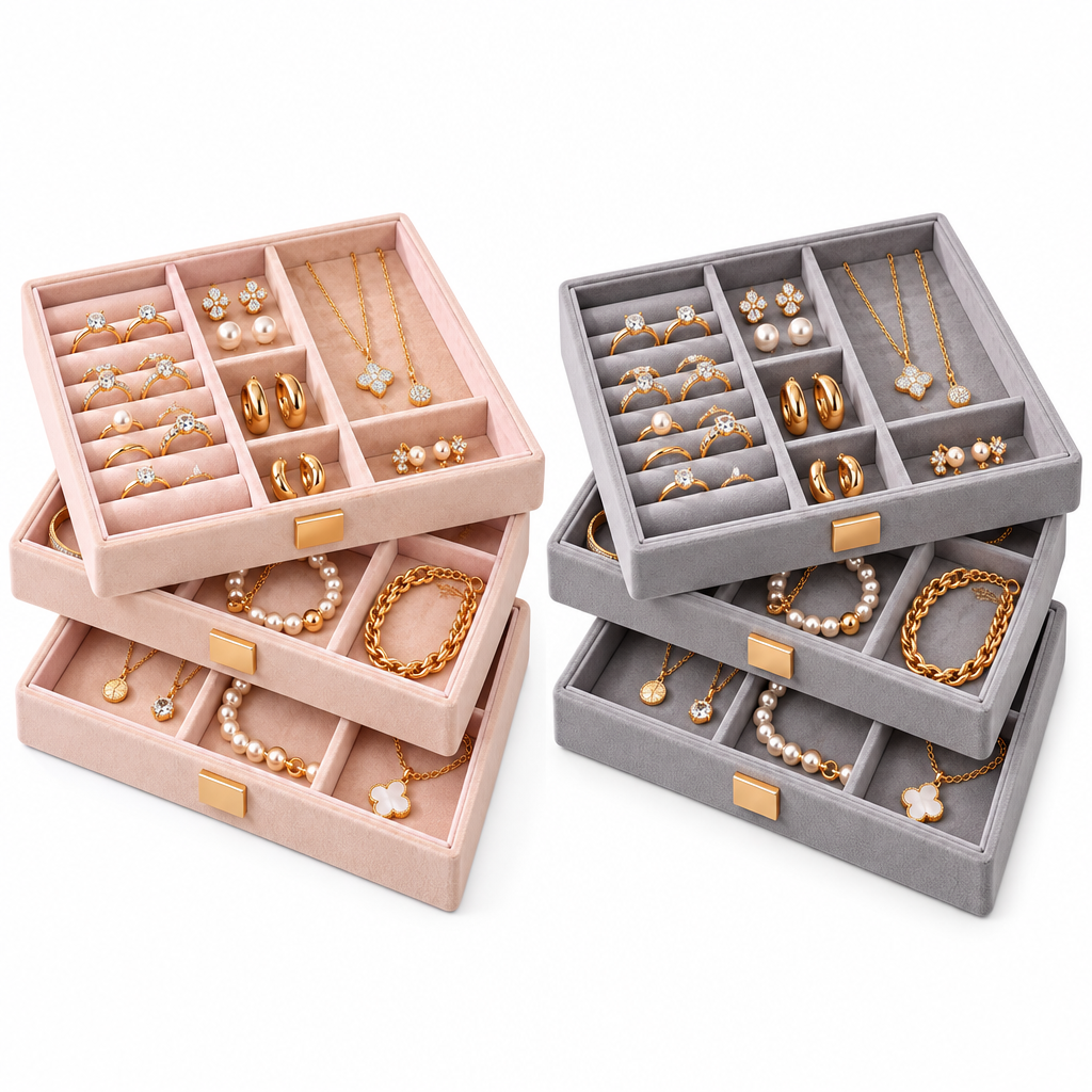 Stackable Jewelry Drawer Tray Set — view 5