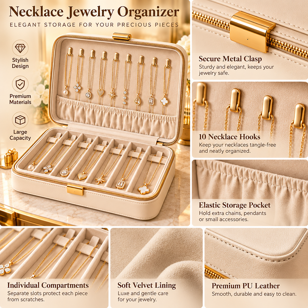 Necklace Storage Jewelry Box — view 3