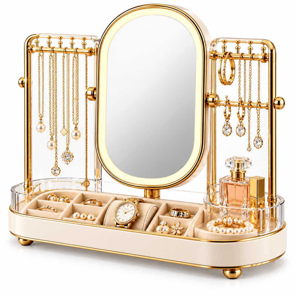 Vanity Jewelry Organizer with Mirror — view 3