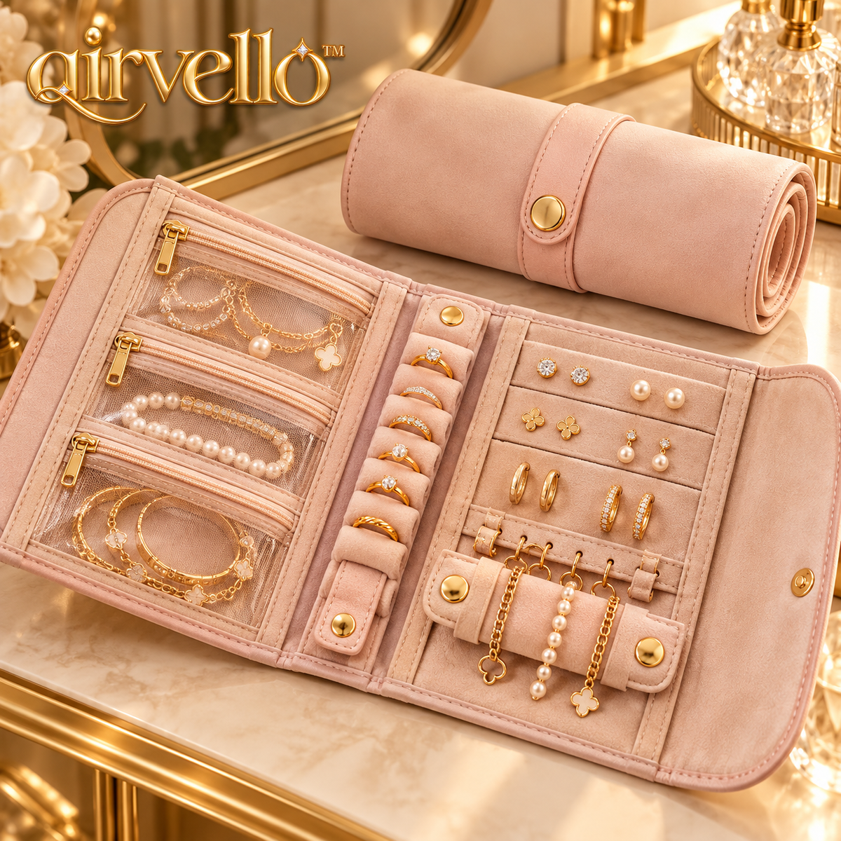 Jewelry Roll Travel Organizer — view 1