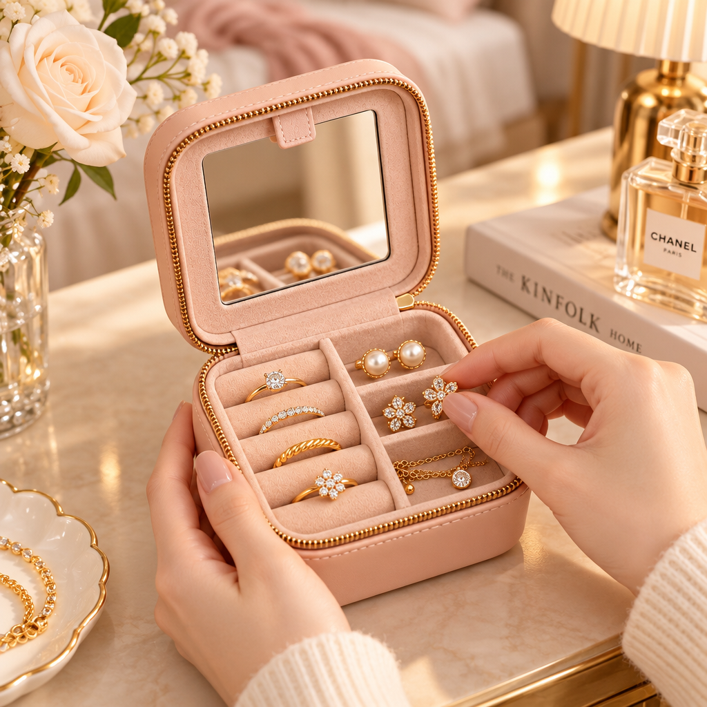 Mini Jewelry Case with Mirror — view 4